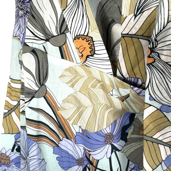 CUPSHE Print Halter Backless Mid Calf Beach Dress, Lavender Floral, Size Medium - Picture 11 of 15